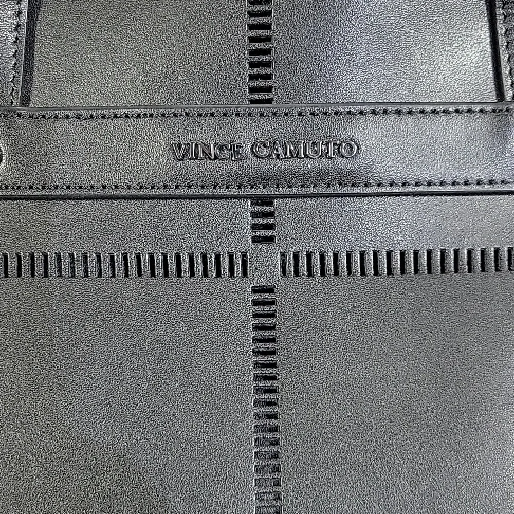 Vince Camuto Black Leather Tote Shoulder Bag Purse